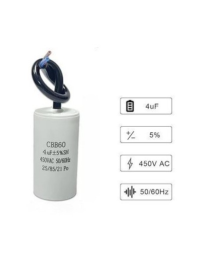4uF 450 V condensateur à fil