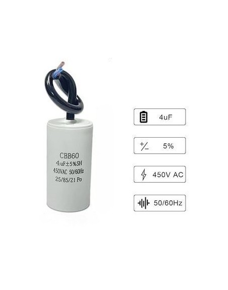 4uF 450 V condensateur à fil