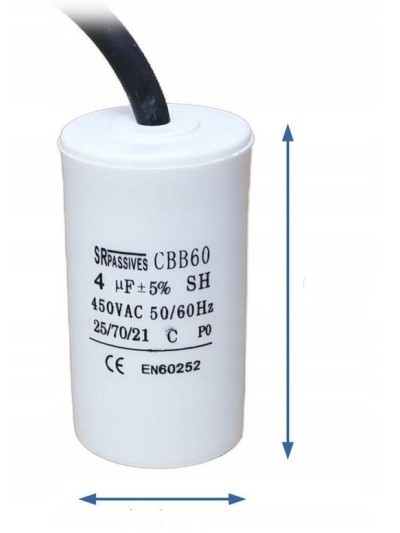 4uF 450 V condensateur à fil