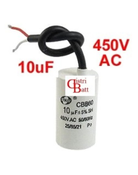 10uF 450 V condensateur à fil