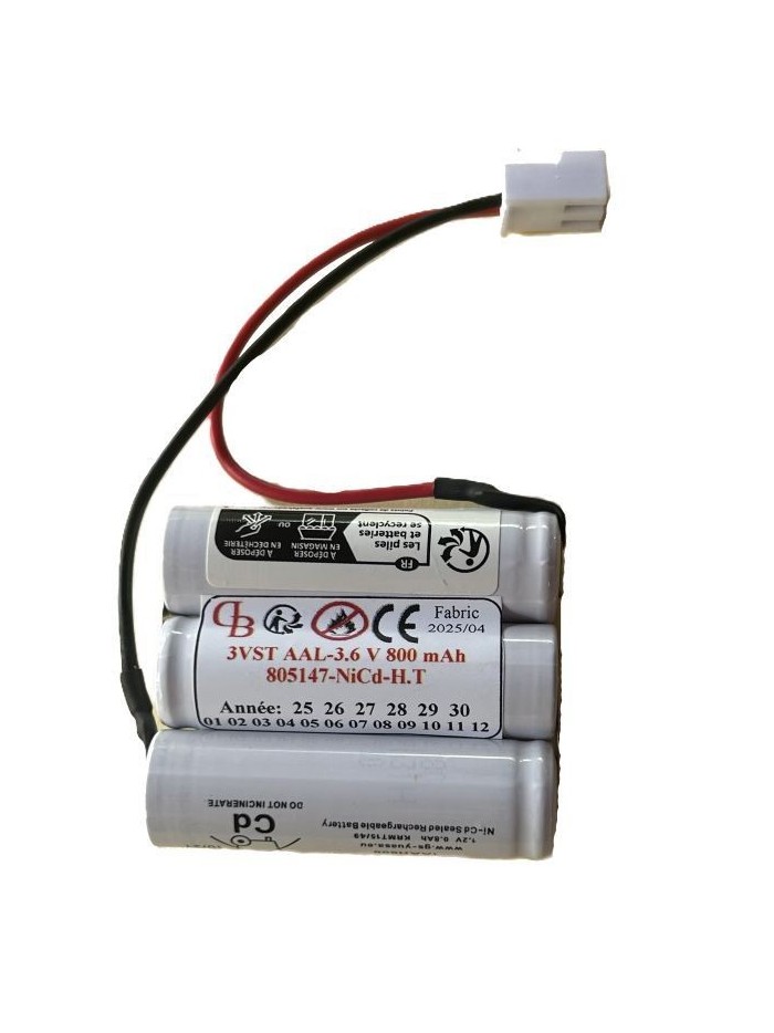 3VTAA-B 805147 3.6V 800mAh NiCd HT