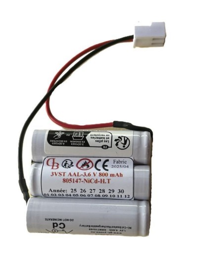 3VTAA-B 805147 3.6V 800mAh NiCd HT