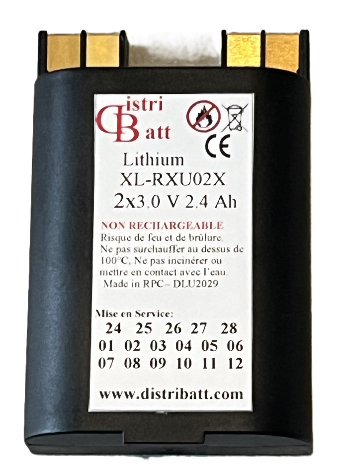 RXU02X Bloc Daitem 2x 3V 2.4Ah Lithium