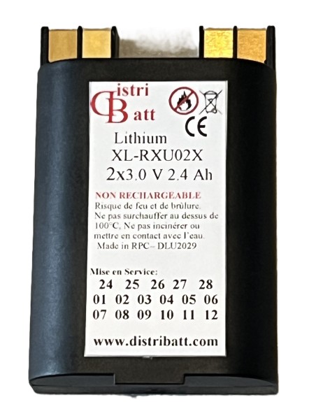 RXU02X Bloc Daitem 2x 3V 2.4Ah Lithium