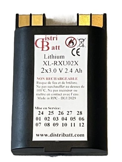 RXU02X Bloc Daitem 2x 3V 2.4Ah Lithium